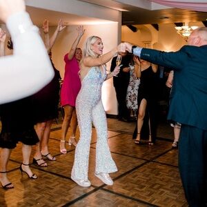 White sequence jumpsuit